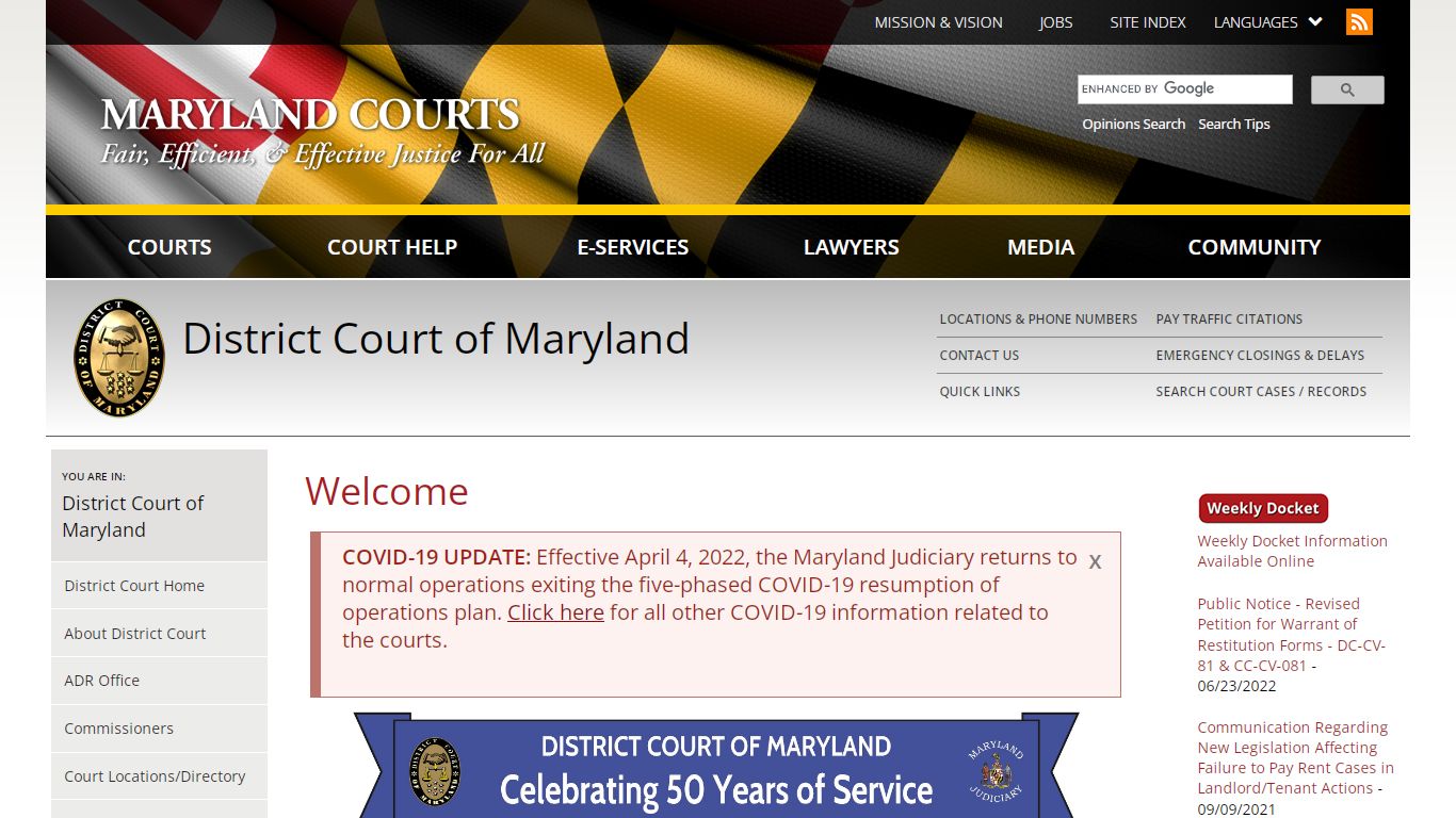 Welcome | Maryland Courts