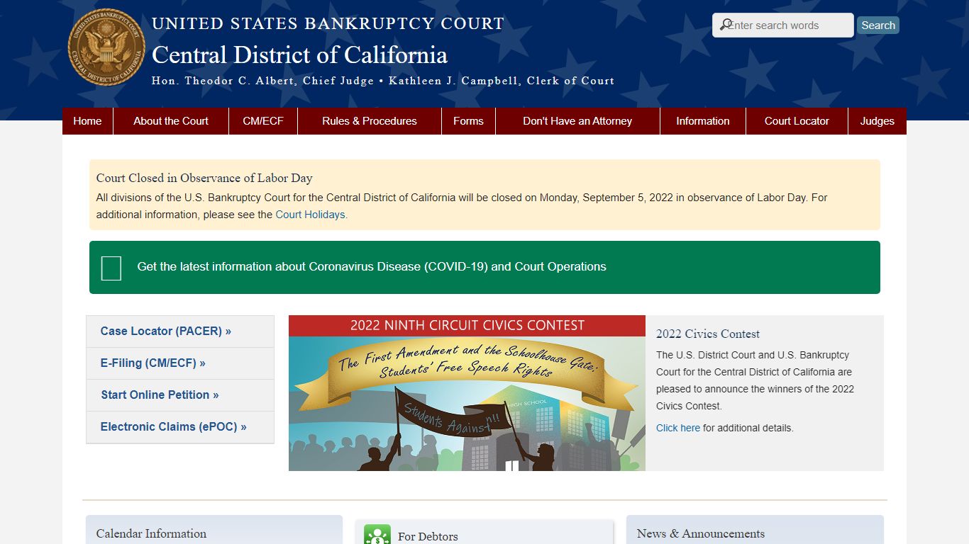 Central District of California | United States Bankruptcy Court